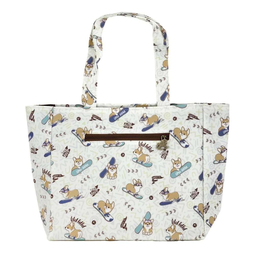 Waterproof Corgi Medium Tote Shoulder Handbag - Picture 2 of 12